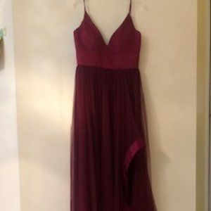 Hailey Paige Occasions Satin/Tulle Evening Gown